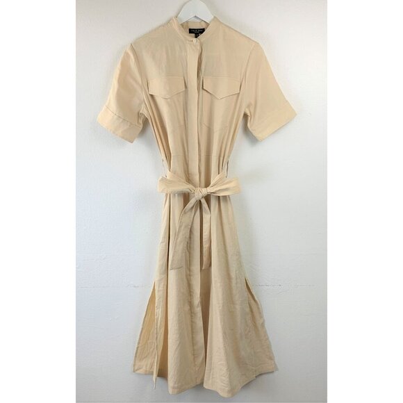 NWT Rag&Bone Selma Tie Waist Midi Dress Size XS - Picture 3 of 13